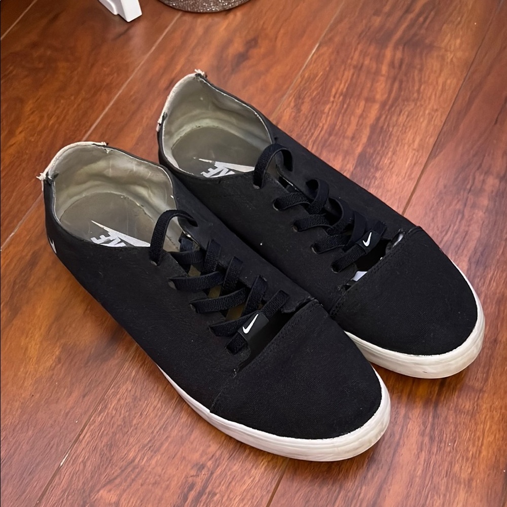 Nike Black and White Canvas Sneakers